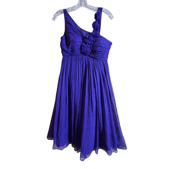 Maggy‎ London Silk Halter Dress Sz 4 Purple Costume Wedding Cocktail Y2K Retro - Picture 11 of 15